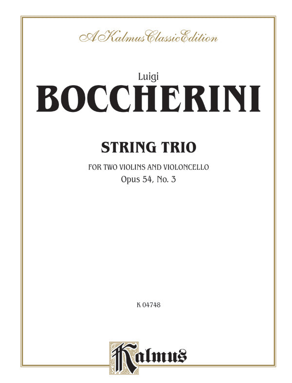 Boccherini: String Trio, Op. 54, No. 3 Sheet Music Preview