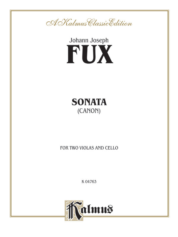 Fux: Sonata (Canon) for Two Violas and Basso Continuo Sheet Music Preview
