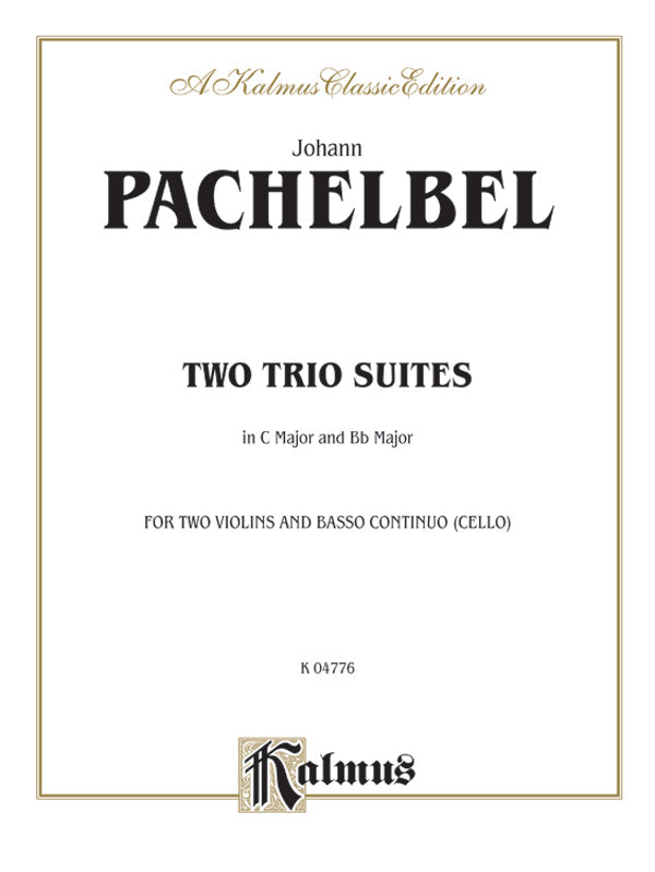 Pachelbel: Two Trio Suites Sheet Music Preview