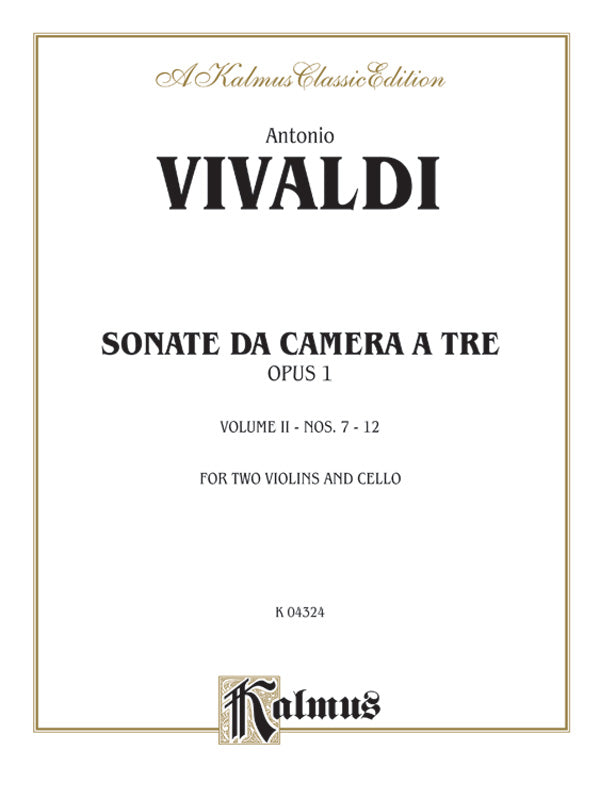 Sonatas de Camera a Tre, Opus 1 (Volume II, Nos. 7-12) Cover Image