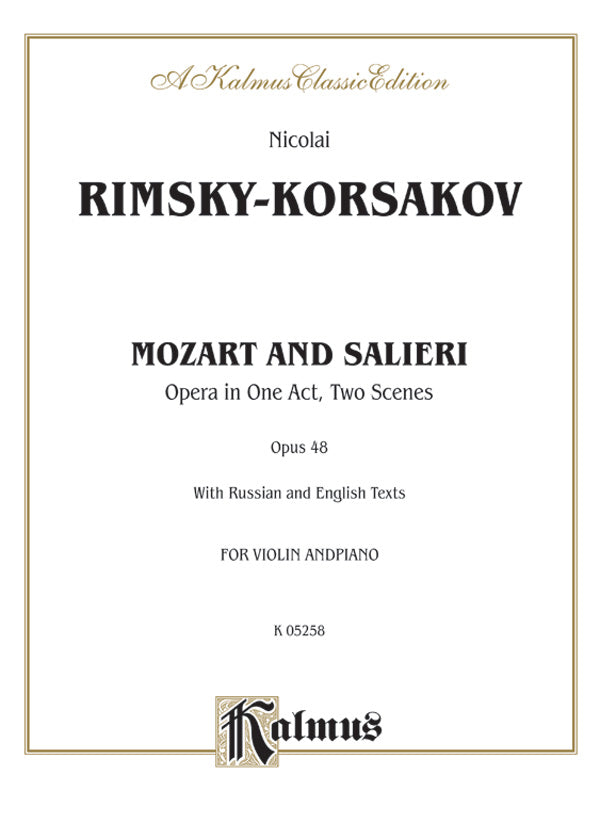 Mozart and Salieri, Opera in One Act, Two Scenes (Opus 48) Cover Image