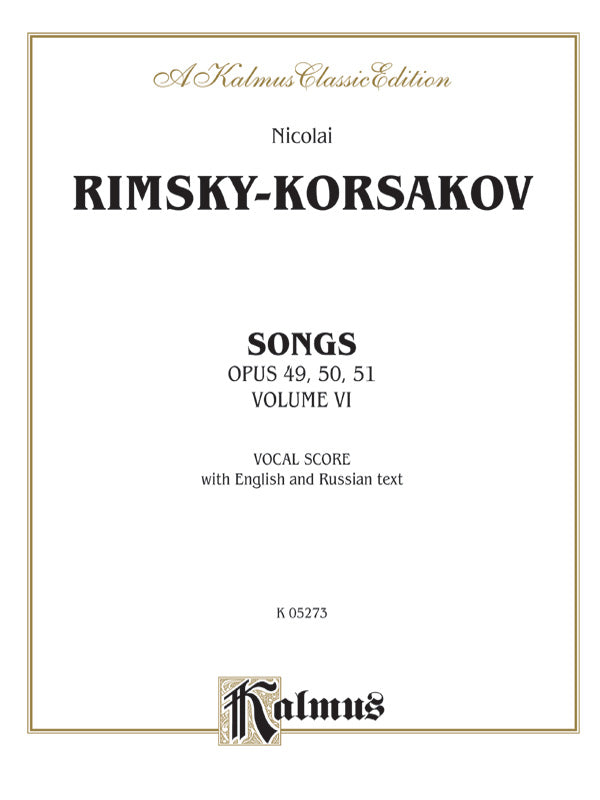 Rimsky-Korsakov: Songs, Volume VI (Russian/English) Sheet Music Preview