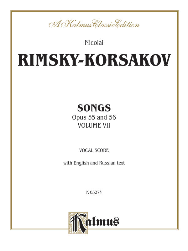 Rimsky-Korsakov: Songs, Volume VII (Russian/English) Sheet Music Preview