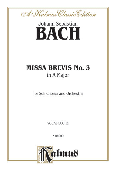 Missa Brevis No. 3 in A Major Cover Image
