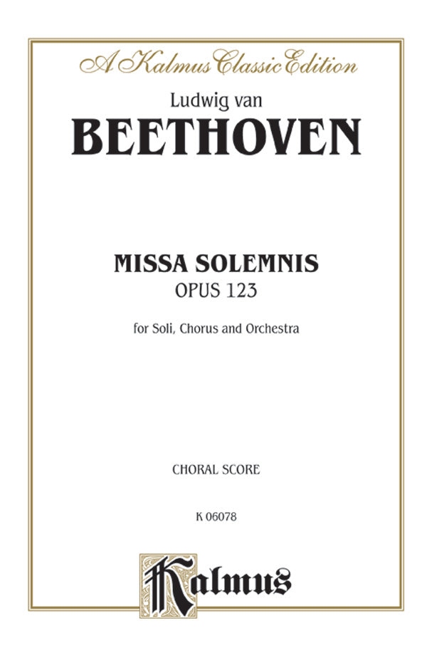 Missa Solemnis, Opus 123 Cover Image