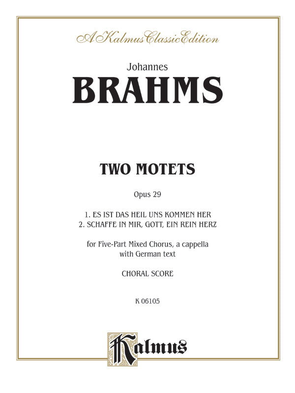 Two Motets, Opus 29 Cover Image