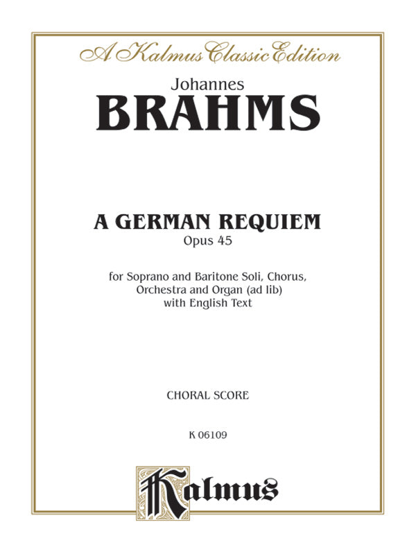 A German Requiem, Opus 45 Cover Image