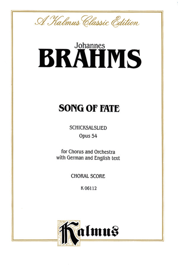 Song of Fate (Schicksalslied), Opus 54 Cover Image