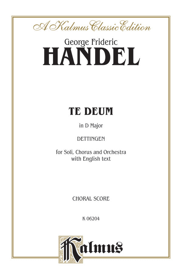 Te Deum in D Major, Dettingen Cover Image