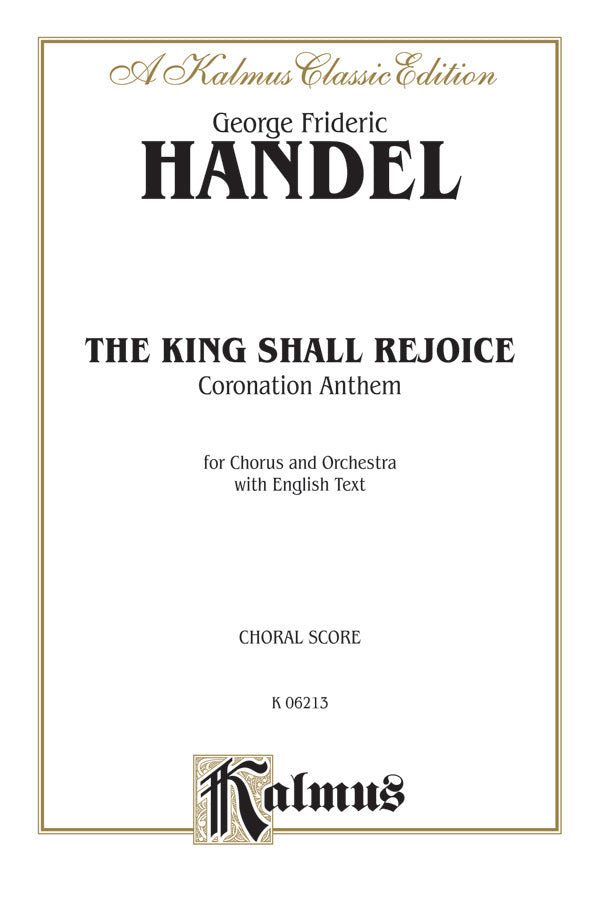 The King Shall Rejoice (Coronation Anthem) Cover Image