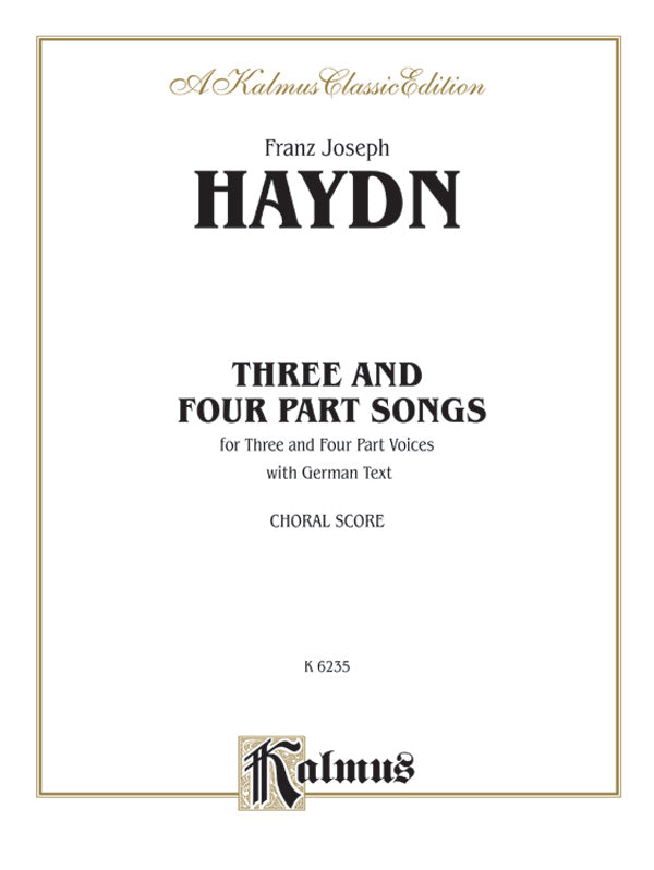 Three and Four Part Songs Cover Image