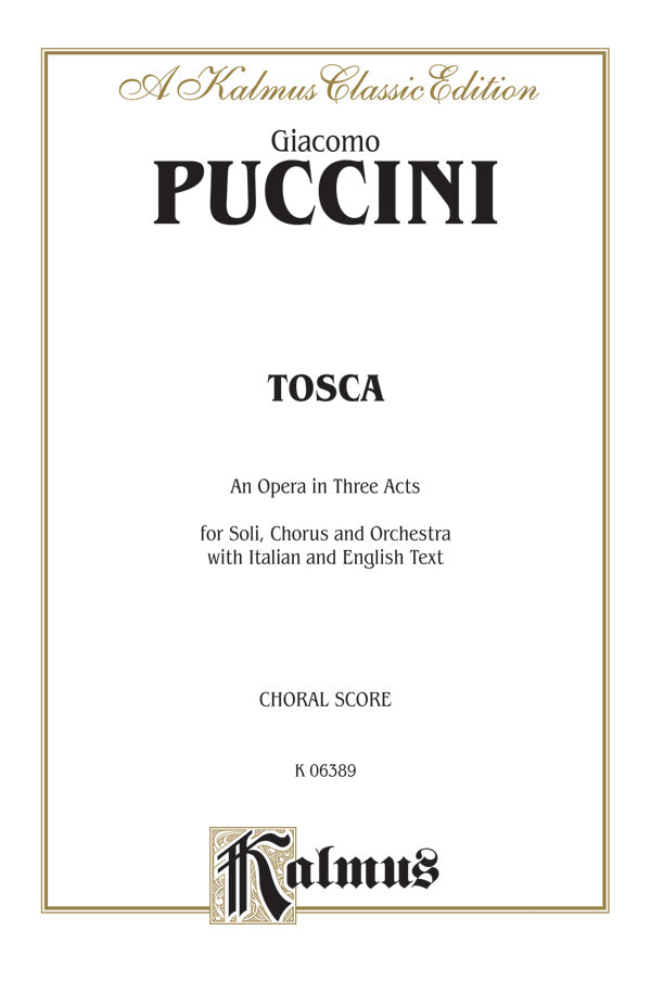 Tosca, An Opera in Three Acts Cover Image