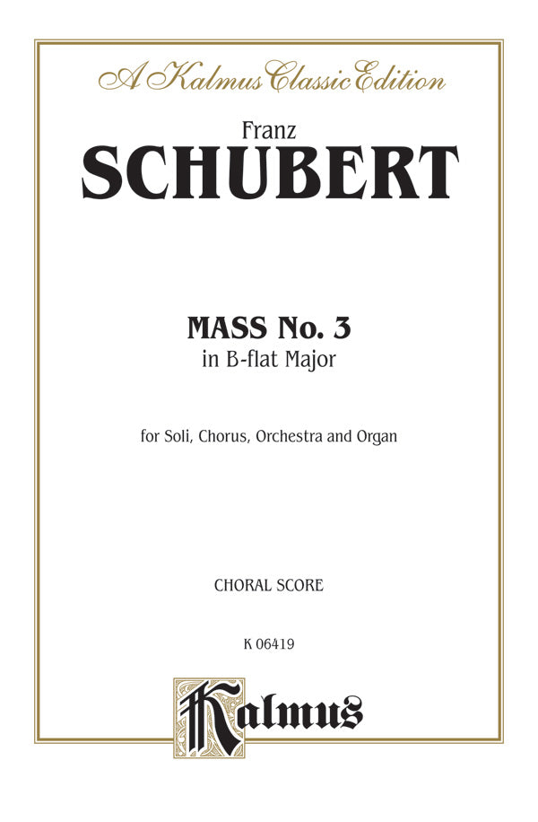 Mass No. 3 in B-flat Major Cover Image