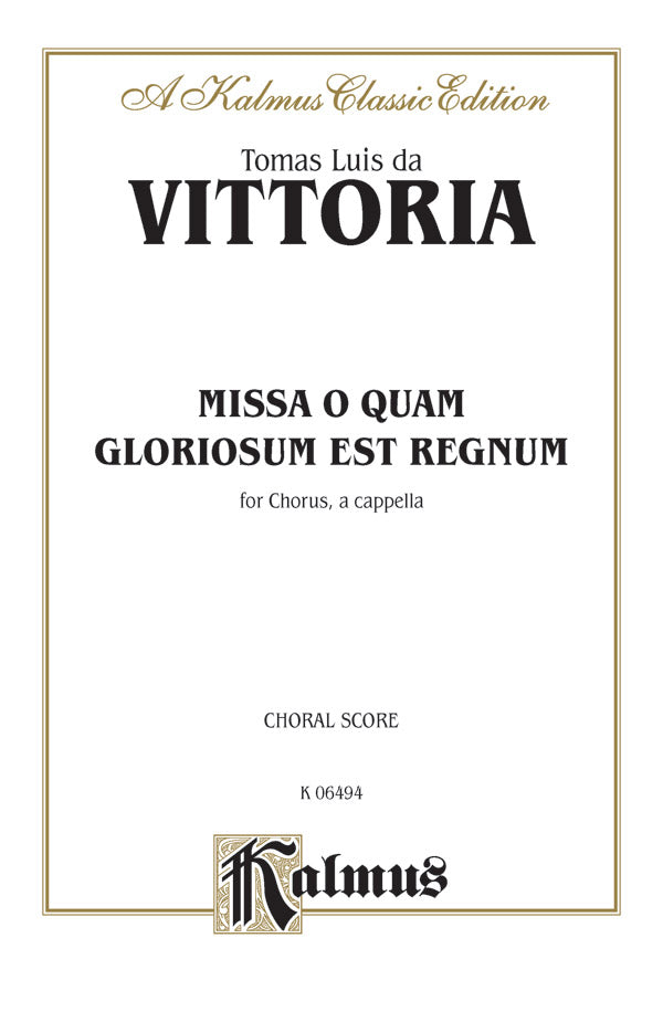 Missa O Quam Gloroisum est Regnum Cover Image