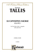 16 Cantiones Sacrae - Volume I (In Manus Tuas and others) Cover Image