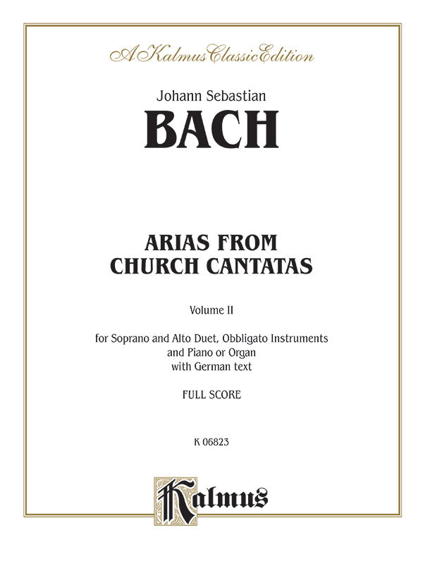 Bach: Soprano and Alto Arias, Volume II (German) Sheet Music Preview