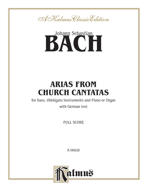 Bach: 12 Bass Arias from Church Cantatas (German) Sheet Music Preview