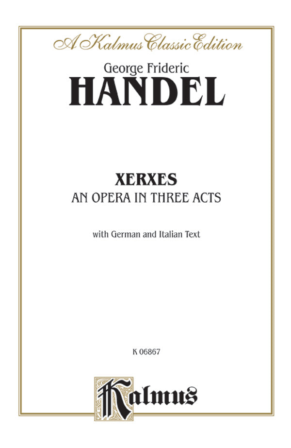 Xerxes - An Opera in Three Acts Cover Image