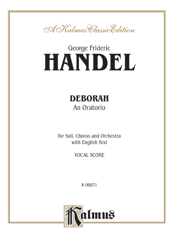 Deborah (1733), An Oratorio Cover Image