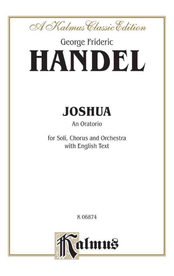 Joshua (1748), An Oratorio Cover Image