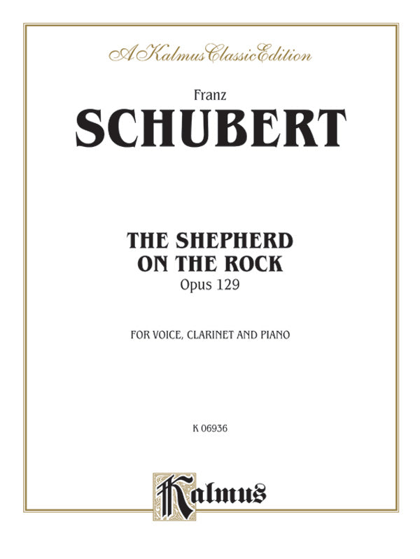 Schubert: The Shepherd on the Rock, Op. 129 Sheet Music Preview