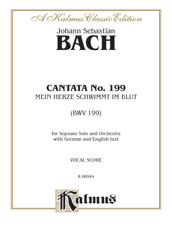 Bach: Soprano Solo, Cantata No. 199, Mein Herze Schwimmt Im Blut(German) Sheet Music Preview