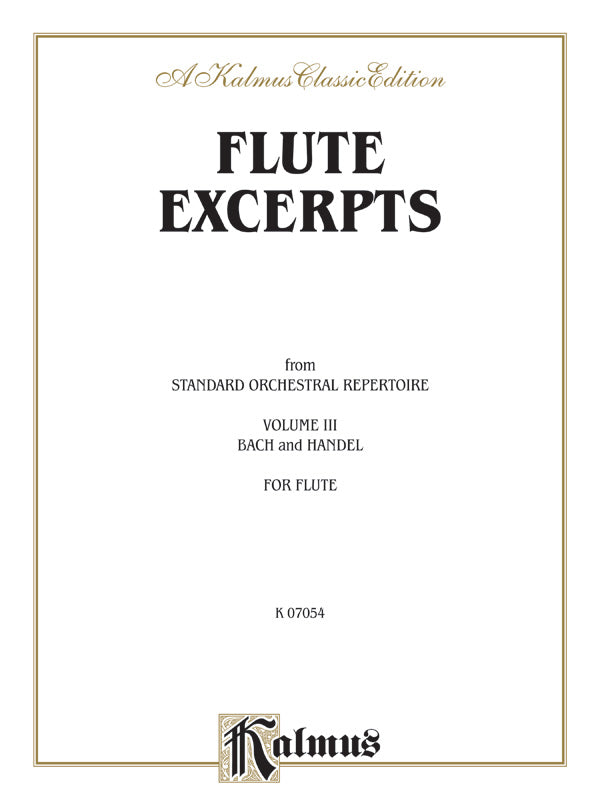 Flute Excerpts, Book III Cover Image