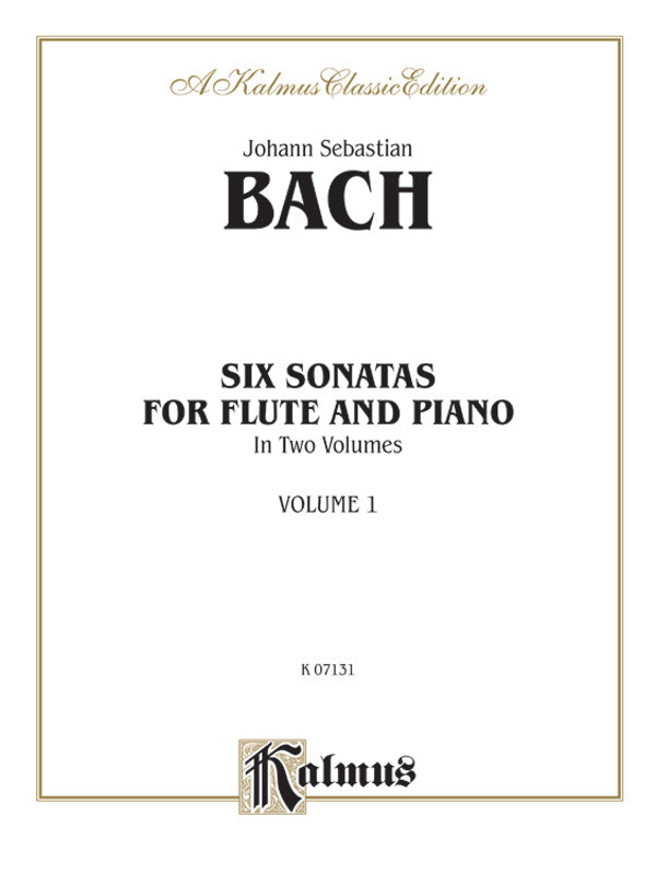 Six Sonatas, Volume I (BWV 1030-1032) Cover Image