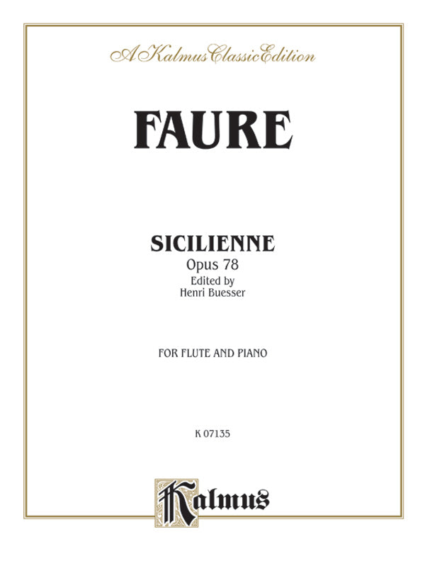 Sicilienne, Opus 78 Cover Image