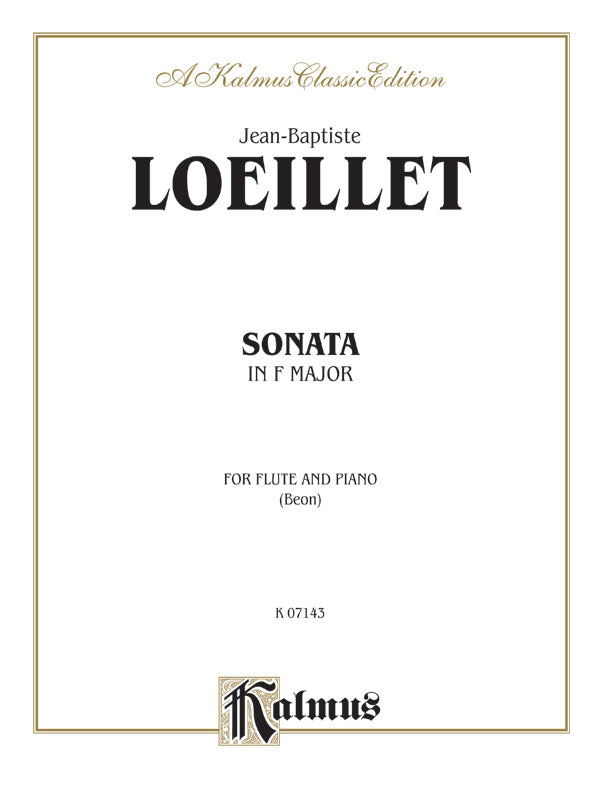 Loeillet: Sonata in F Major (Arr. Beon) Sheet Music Preview