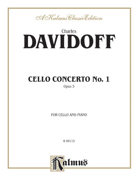 Davidoff: Cello Concerto No. 1 Sheet Music Preview