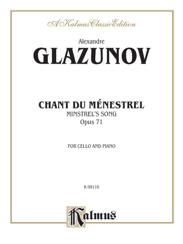 Glazunov: Chant du Ménestrel, Op. 71 Sheet Music Preview