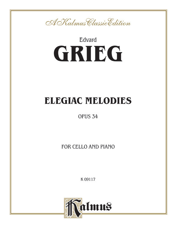 Grieg: Elegiac Melodies, Op. 34 Sheet Music Preview