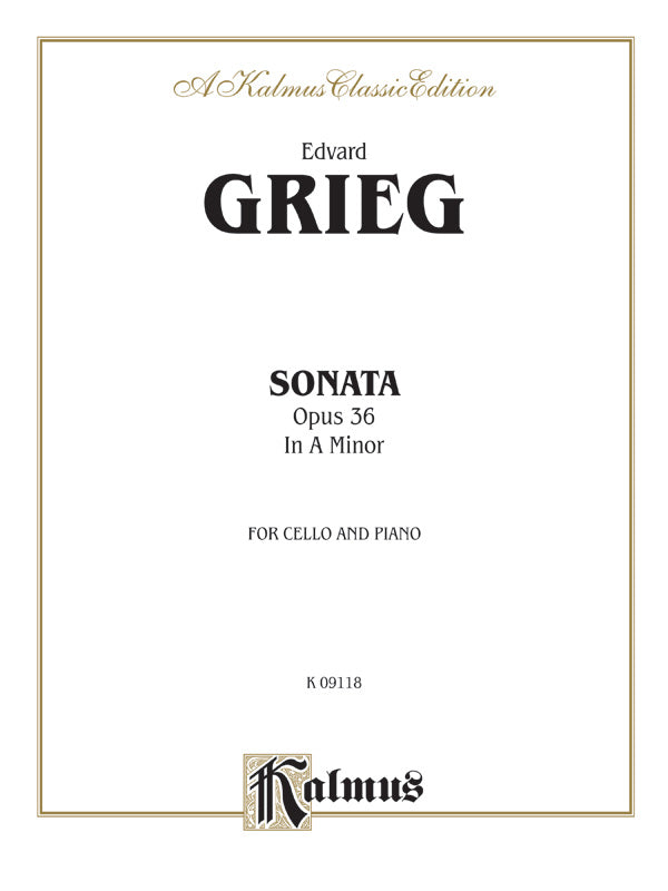 Grieg: Cello Sonata in A Minor, Op. 36 Sheet Music Preview