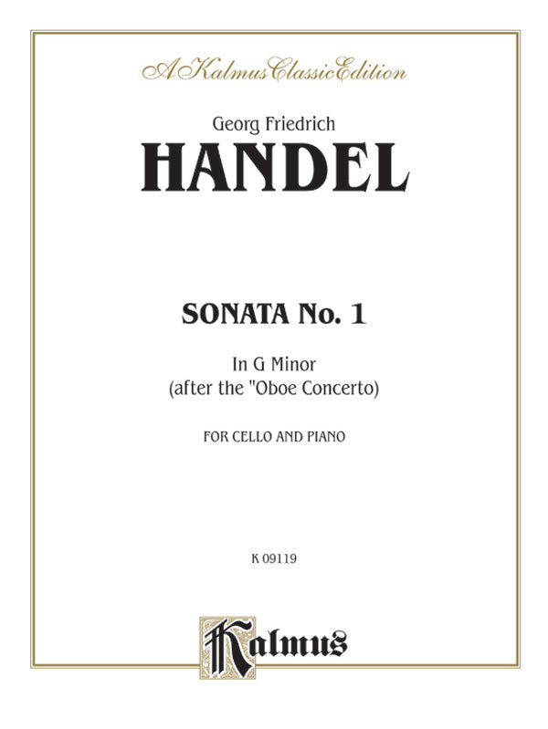 Handel: Sonata No. 1 in G Minor Sheet Music Preview
