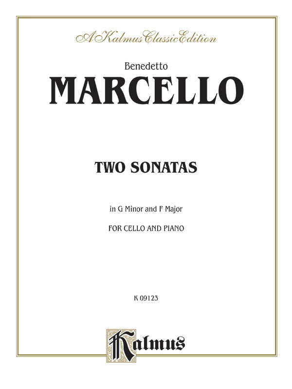 Marcello: Two Sonatas in G Minor and F Major Sheet Music Preview