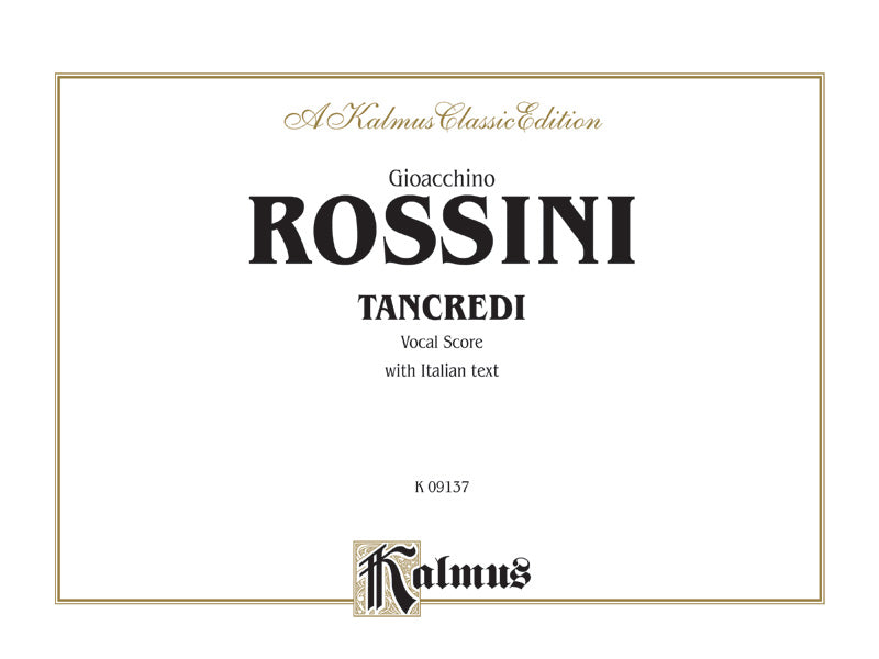 Tancredi, A Heroic Opera in Two Acts Cover Image