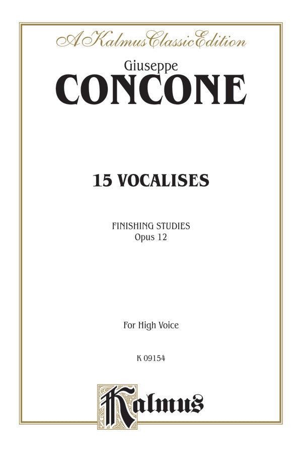 Fifteen Vocalises, Opus 12 (Finishing Studies)  Cover Image