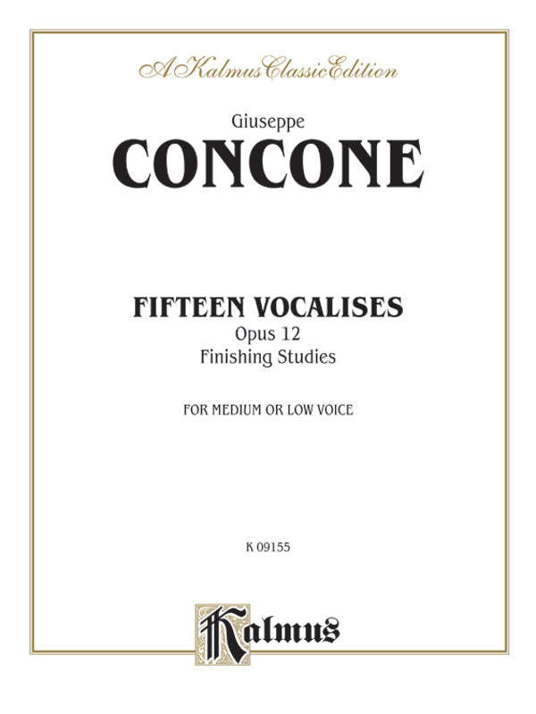 Fifteen Vocalises, Opus 12 (Finishing Studies) Cover Image