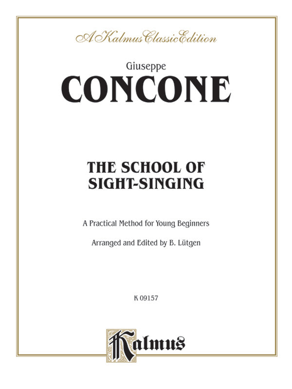 The School of Sight-Singing: Practical Method for Young Beginners (Lutgen) Cover Image