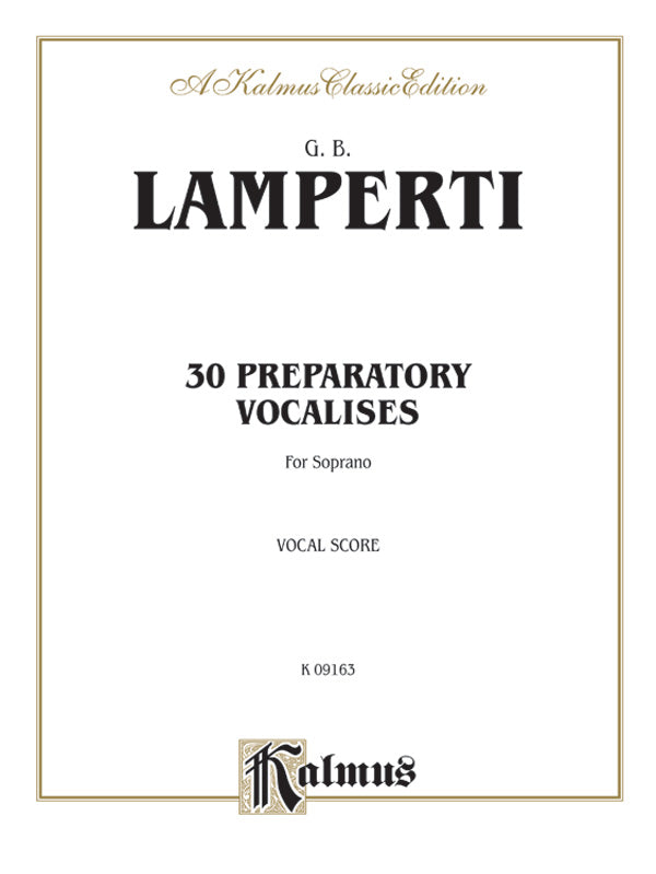 30 Preparatory Vocalises Cover Image