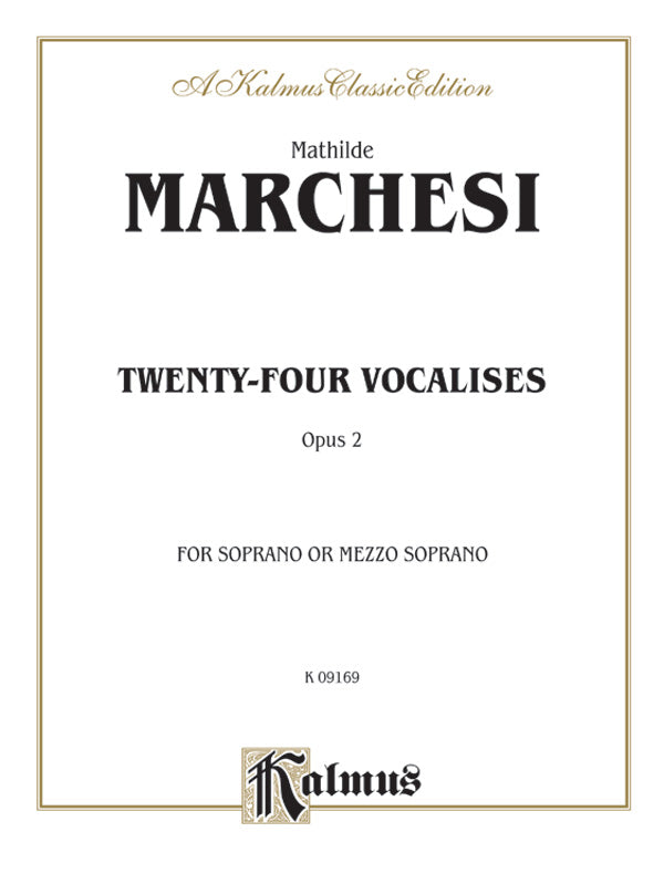 Twenty-four Vocalises for Soprano or Mezzo-Soprano, Opus 2 Cover Image