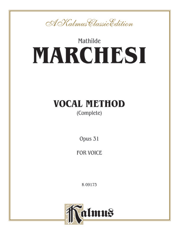 Vocal Method, Opus 31 (Complete) Cover Image