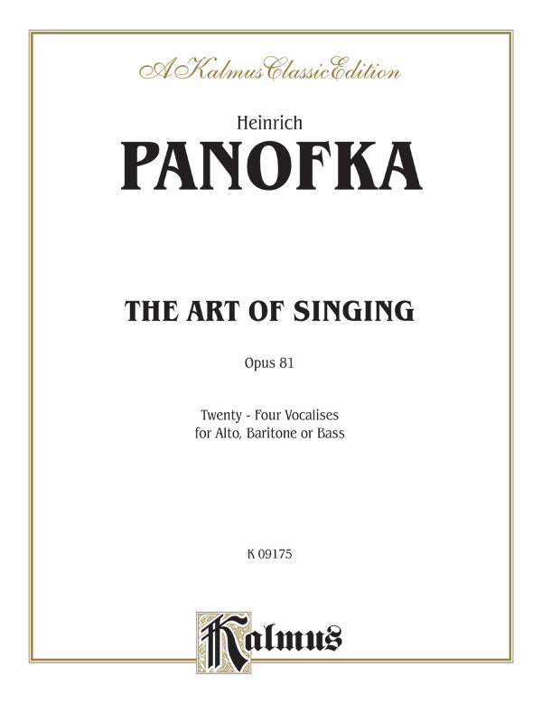 The Art of Singing; 24 Vocalises, Opus 81 Cover Image