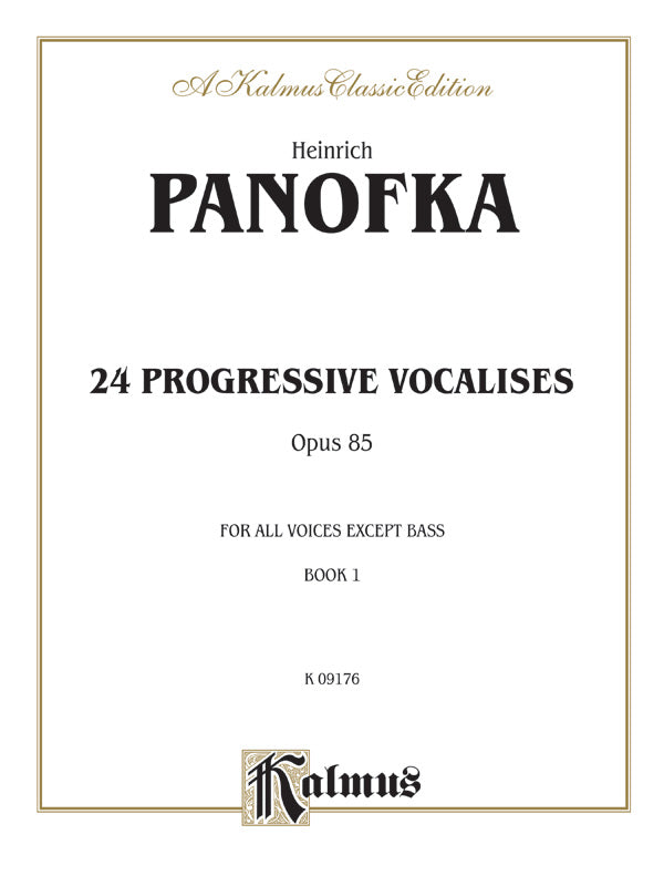 Twenty-four Progressive Vocalises, Opus 85, Volume I Cover Image