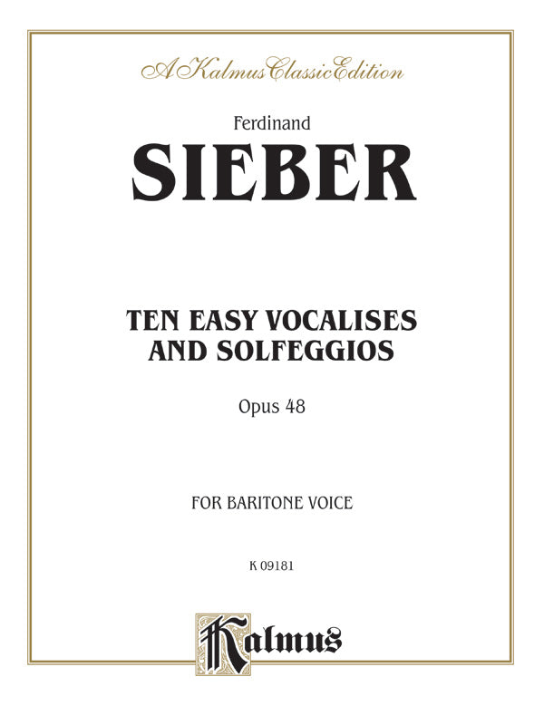 Ten Easy Vocalises and Solfeggios (Opus 48) Cover Image