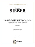 36 Eight-Measure Vocalises for Elementary Teaching, Opus 93 Cover Image