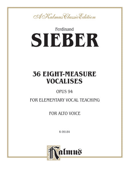 36 Eight-Measure Vocalises for Elementary Teaching, Opus 94 Cover Image