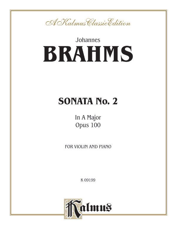Brahms: Sonata in A Major, Op. 100 Sheet Music Preview