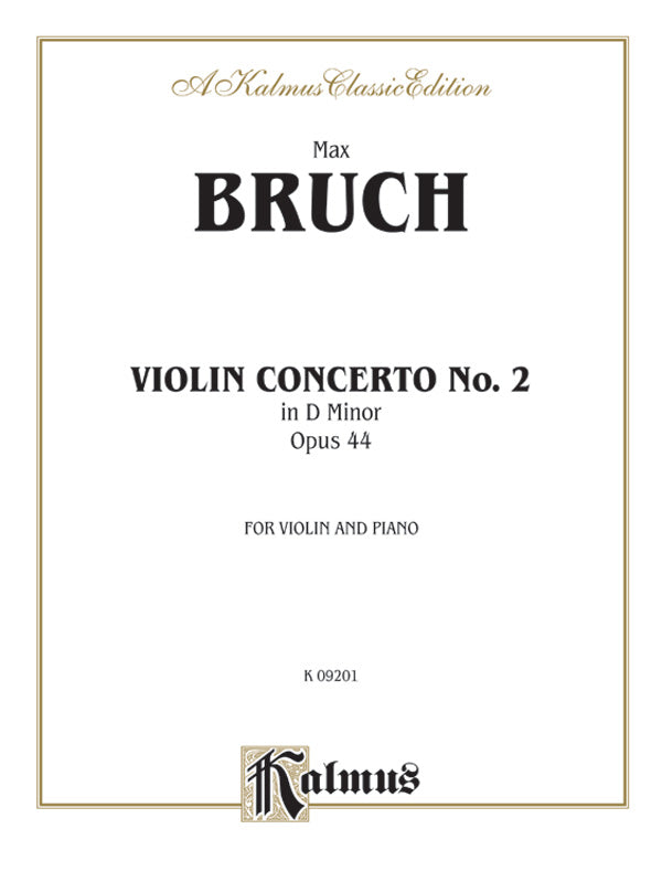 Bruch: Violin Concerto in D Minor, Op. 44 Sheet Music Preview